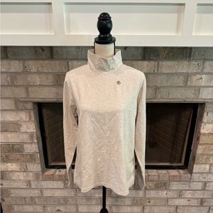 Heathered Beige Mock Turtleneck